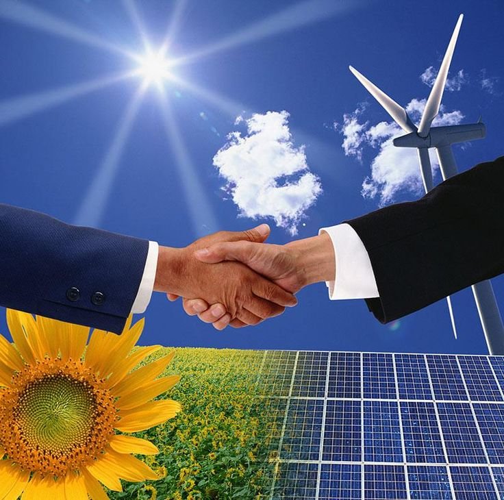 A renewable energy partnership supported by solar and wind projects