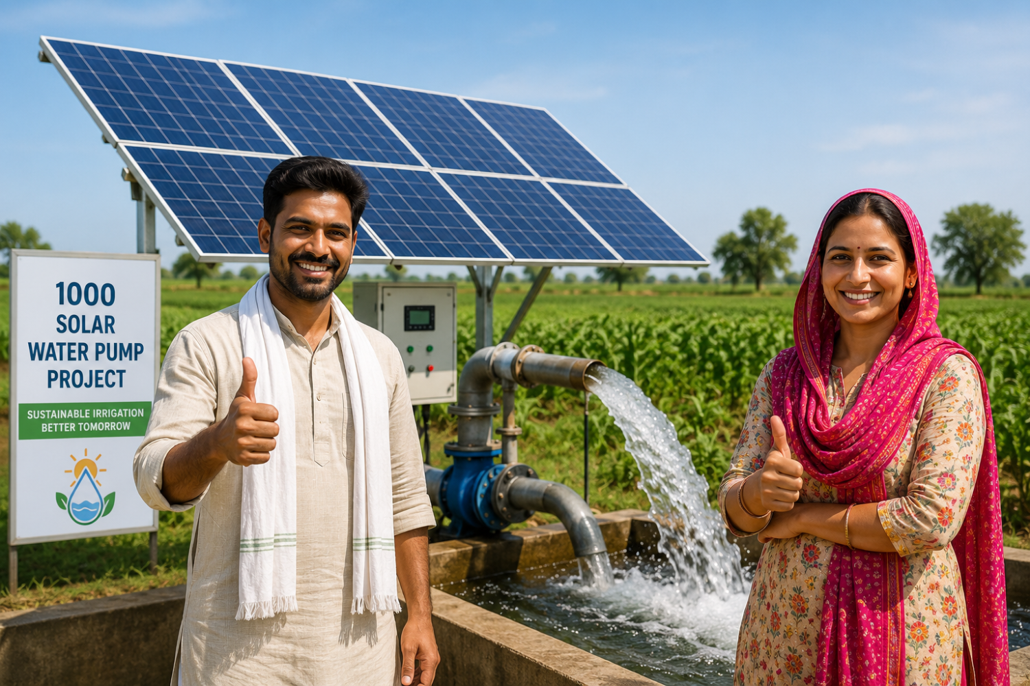 1000 Solar Water Pump Installation Project – Rajasthan
